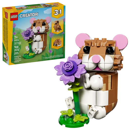 Schattige hamster met bloem - 31376
