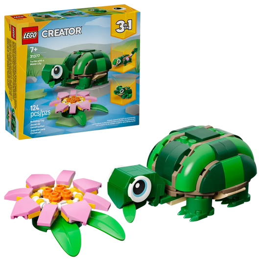 Schildpad met waterlelie - 31377