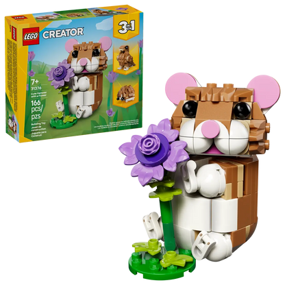 Schattige hamster met bloem - 31376