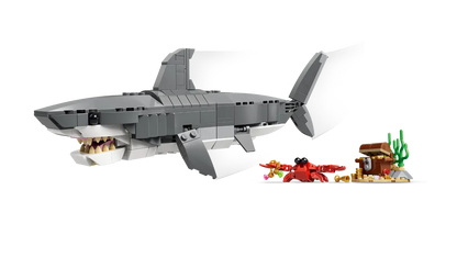 Wild shark with treasure chest - 31381
