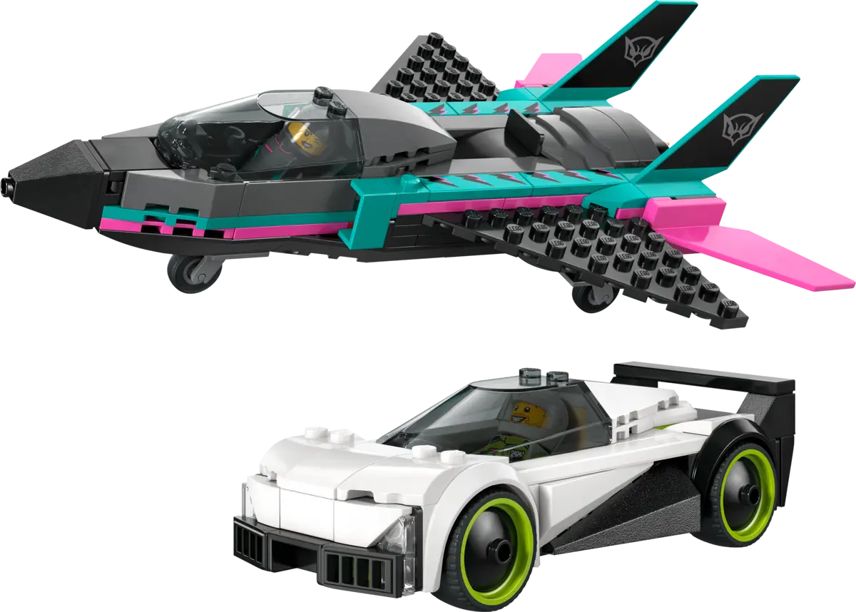 Jet plane vs. sports car - 60489