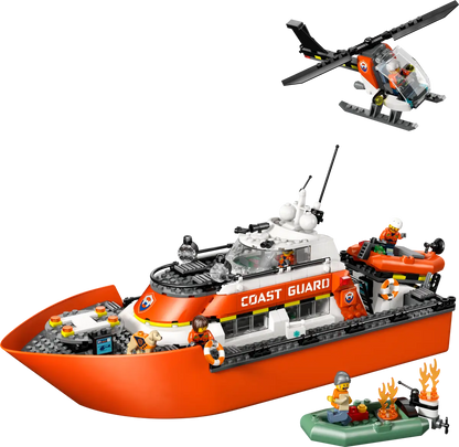 Coast Guard rescue boat with helicopter - 60504
