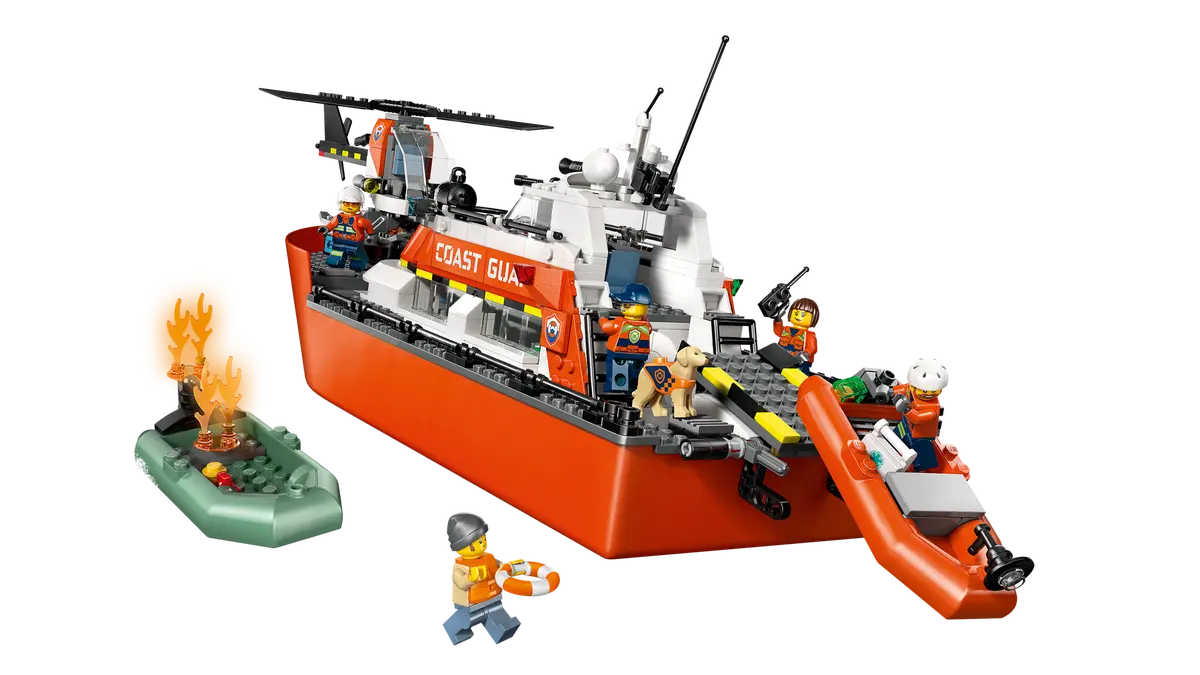 Coast Guard rescue boat with helicopter - 60504