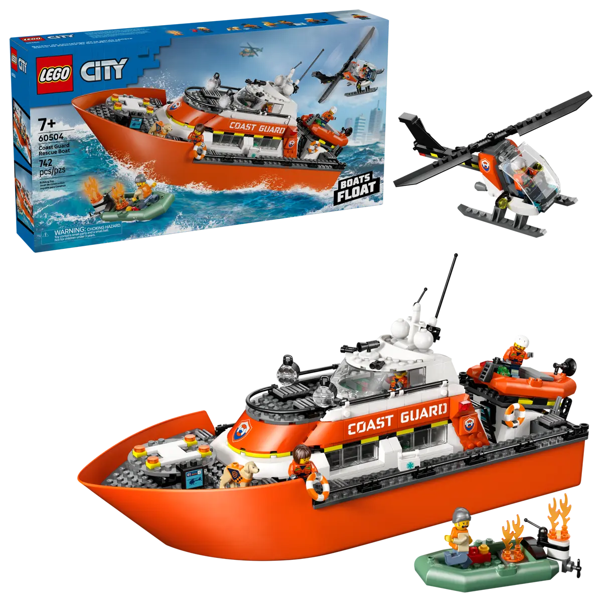 Coast Guard rescue boat with helicopter - 60504