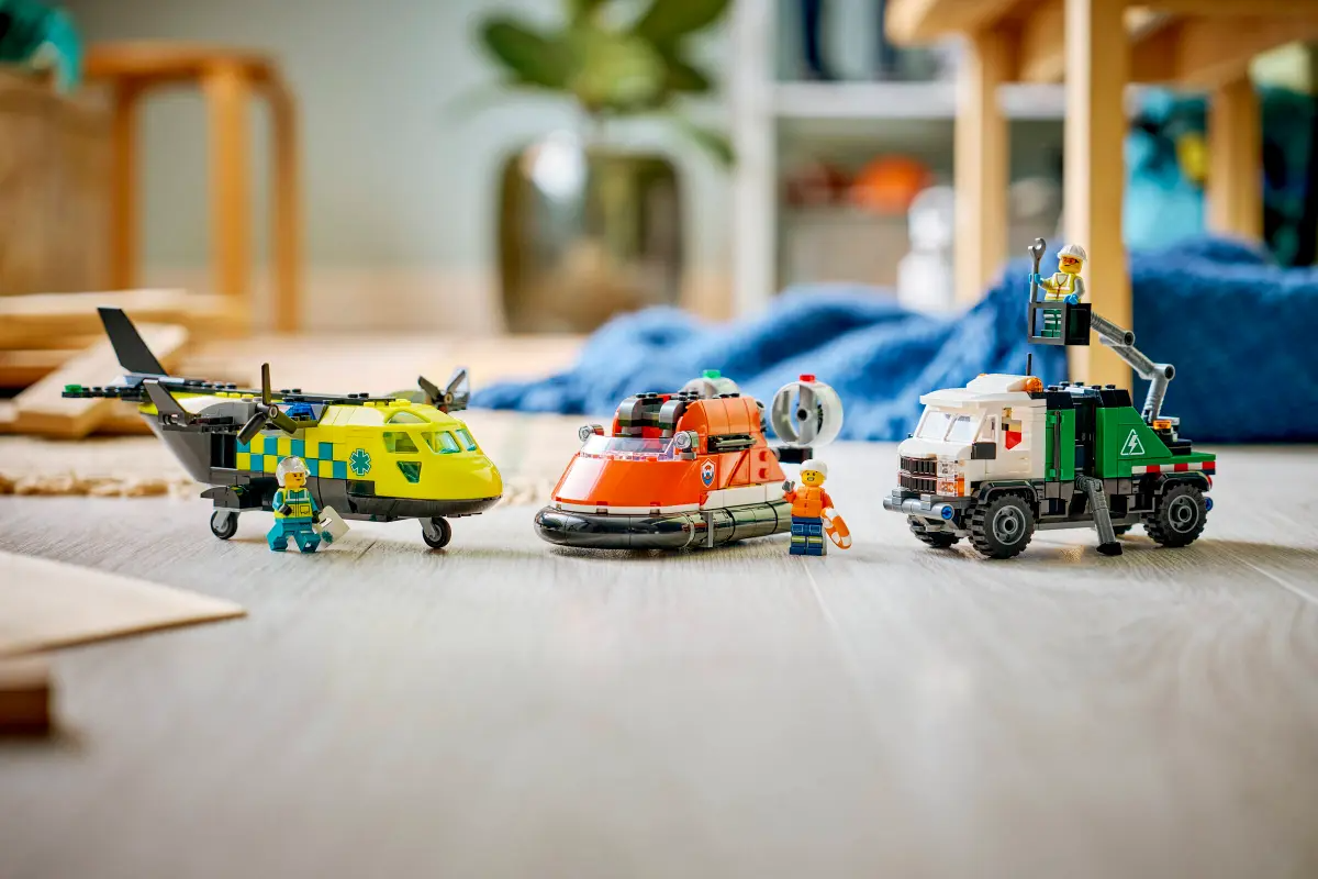 Vliegtuig, servicewagen en hovercraft remix - 60505