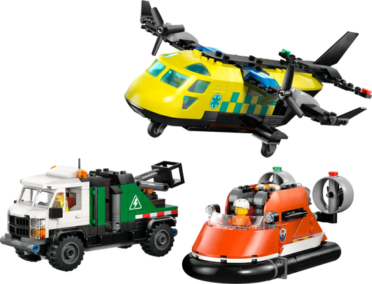 Vliegtuig, servicewagen en hovercraft remix - 60505