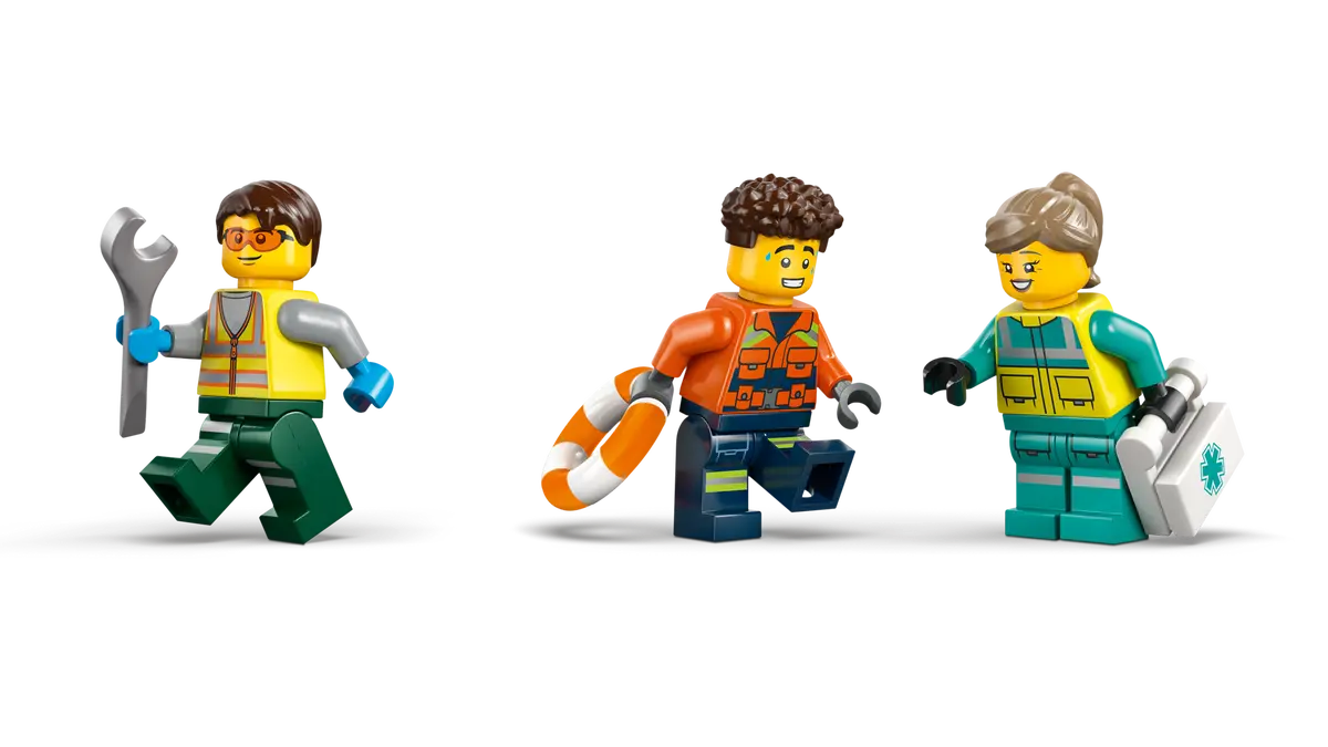 Vliegtuig, servicewagen en hovercraft remix - 60505