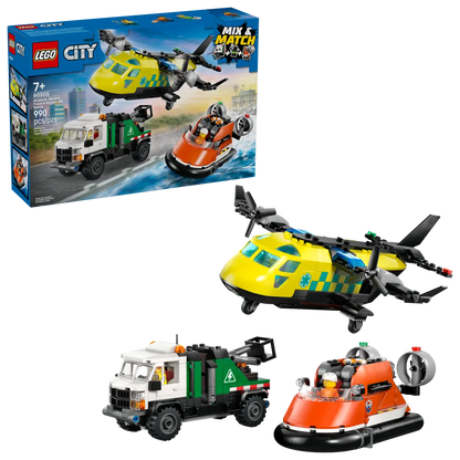 Vliegtuig, servicewagen en hovercraft remix - 60505