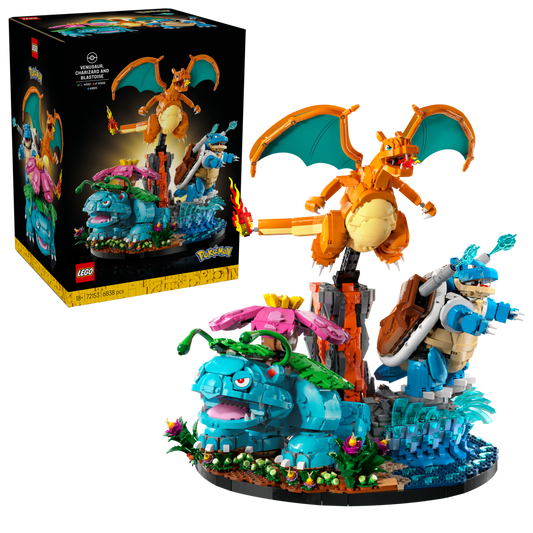 Venusaur, Charizard en Blastoise - 72153