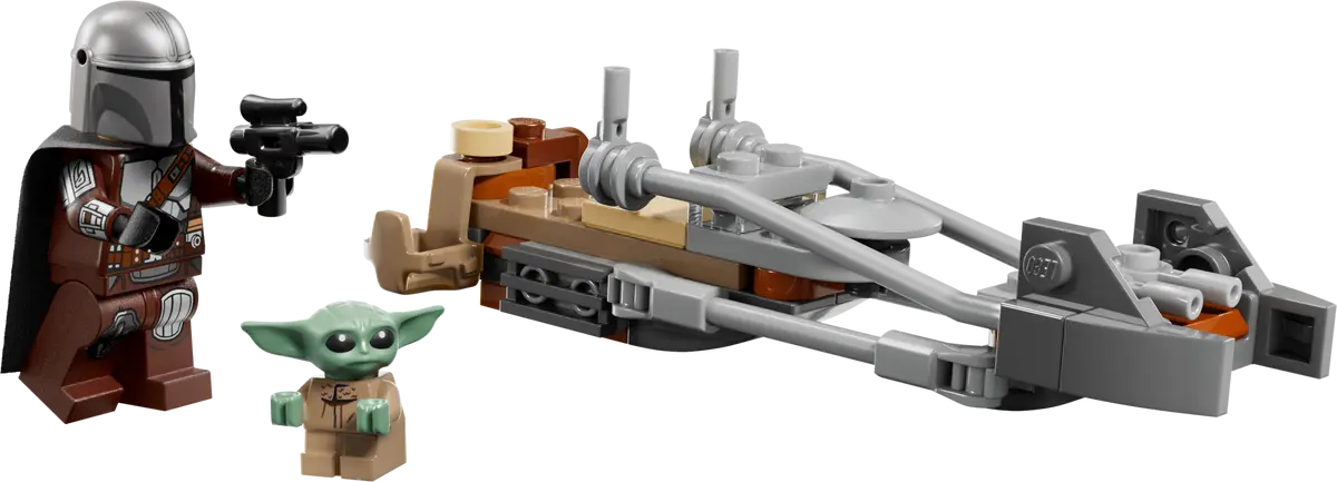 De Mandalorian en Grogu's speederbike - 75436