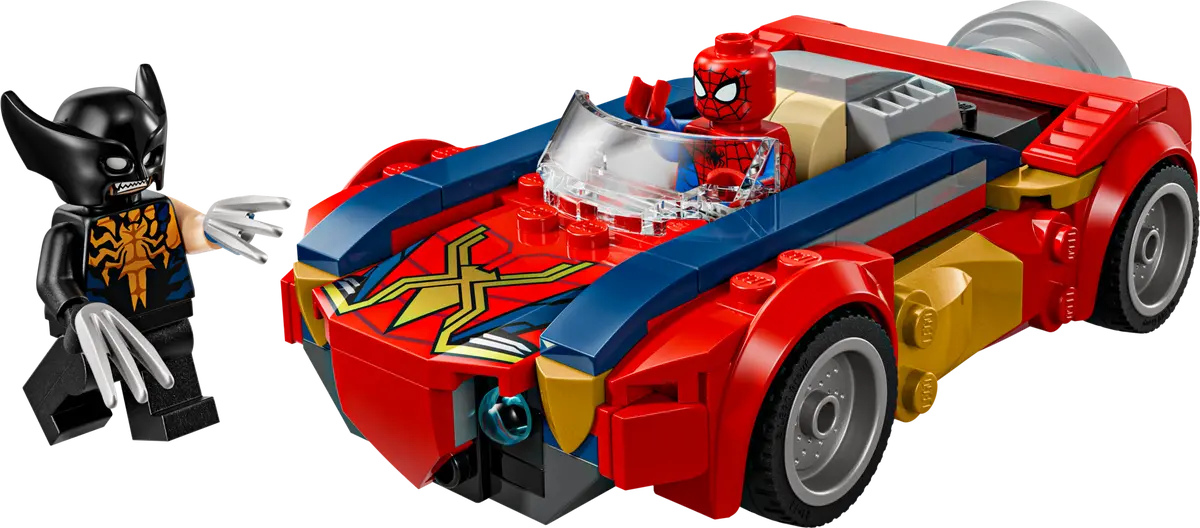 Spider-Man car vs. Venomized Wolverine - 76336