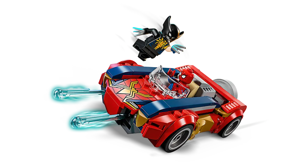 Spider-Man car vs. Venomized Wolverine - 76336