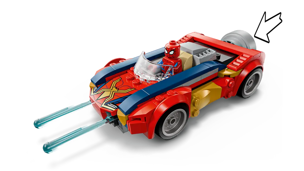 Spider-Man car vs. Venomized Wolverine - 76336