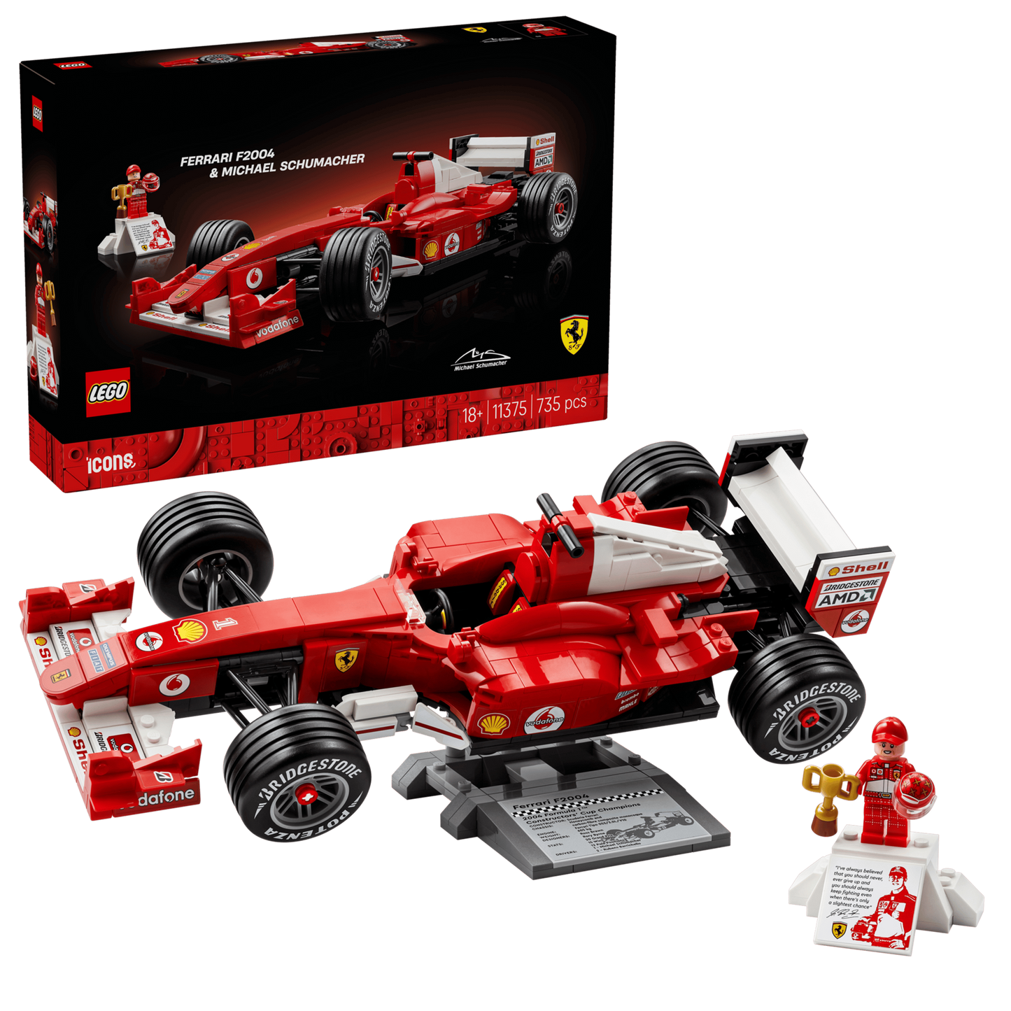 Ferrari F2004 and Michael Schumacher - 11375